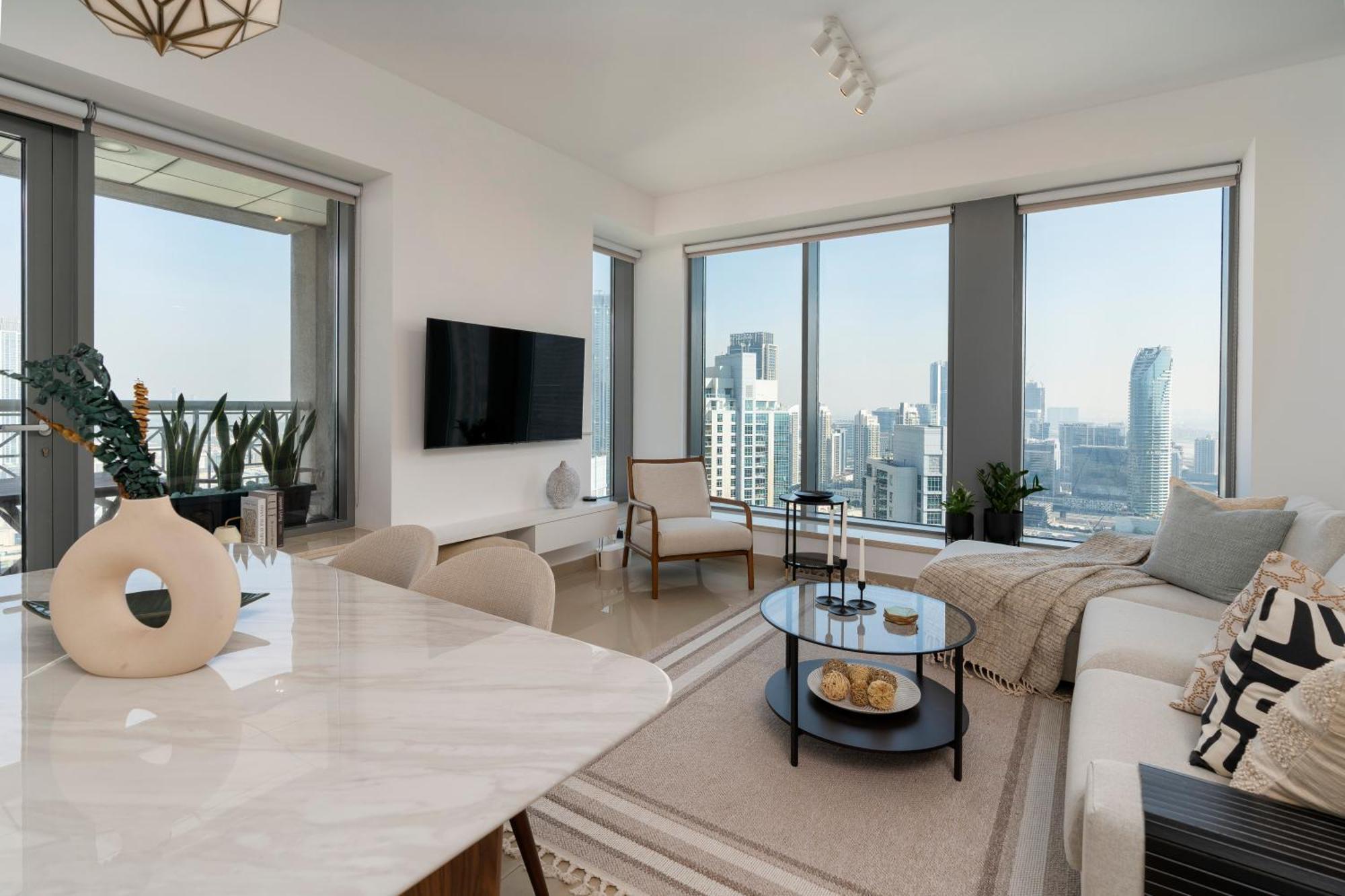 Prestige Living 2Br With Full Burj Khalifa And Fountain View By Auberge Dubaj Kültér fotó